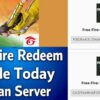 Free Fire Redeem Code Today Indian Server