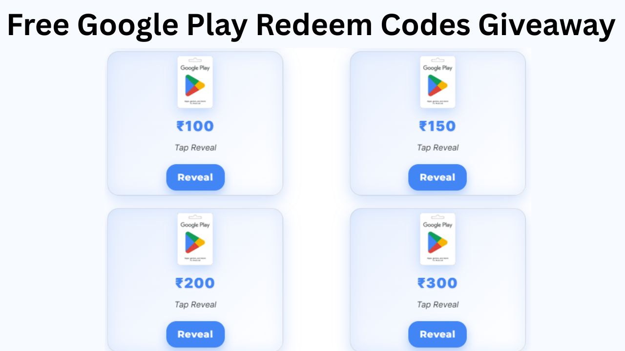 Free Google Play Redeem Codes Giveaway