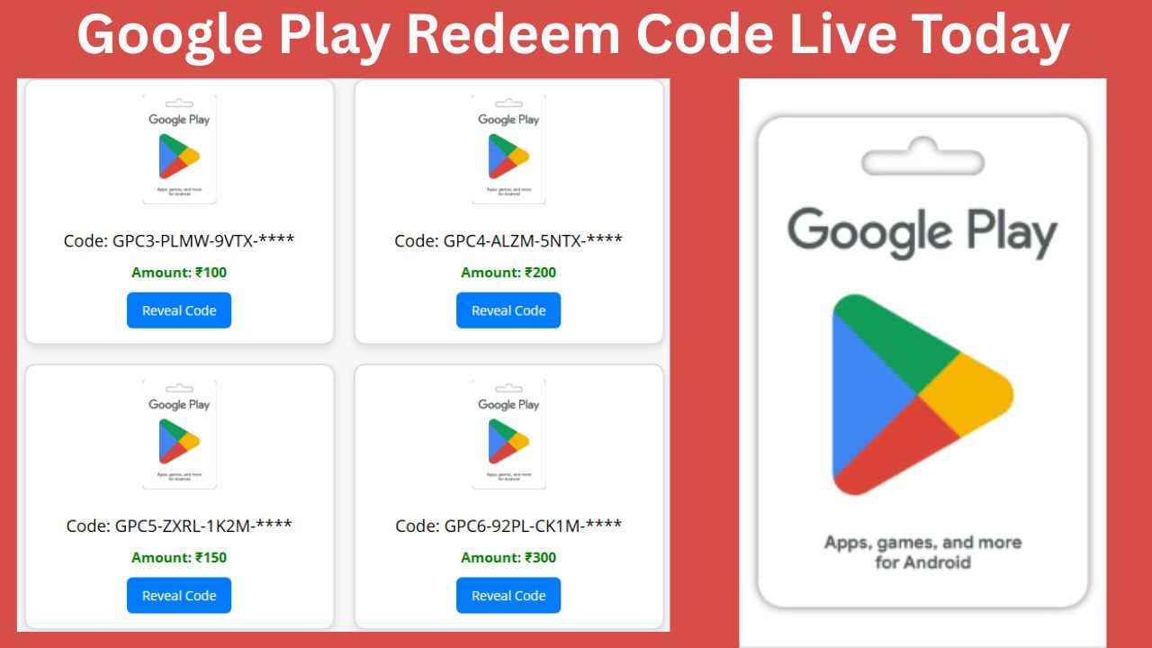 Google Play Redeem Code Live Today